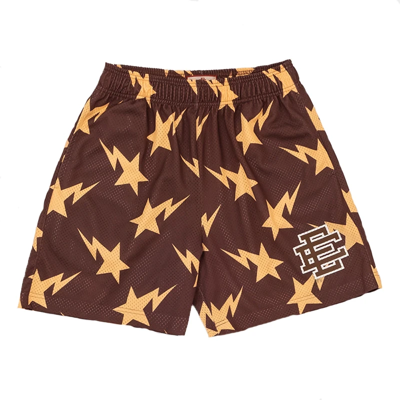 

EE Eric Emanuel Мужские пляжные шорты для фитнеса и тренировок Спортивные шорты Летние повседневные сетчатые шорты для бега в тренажерном зале