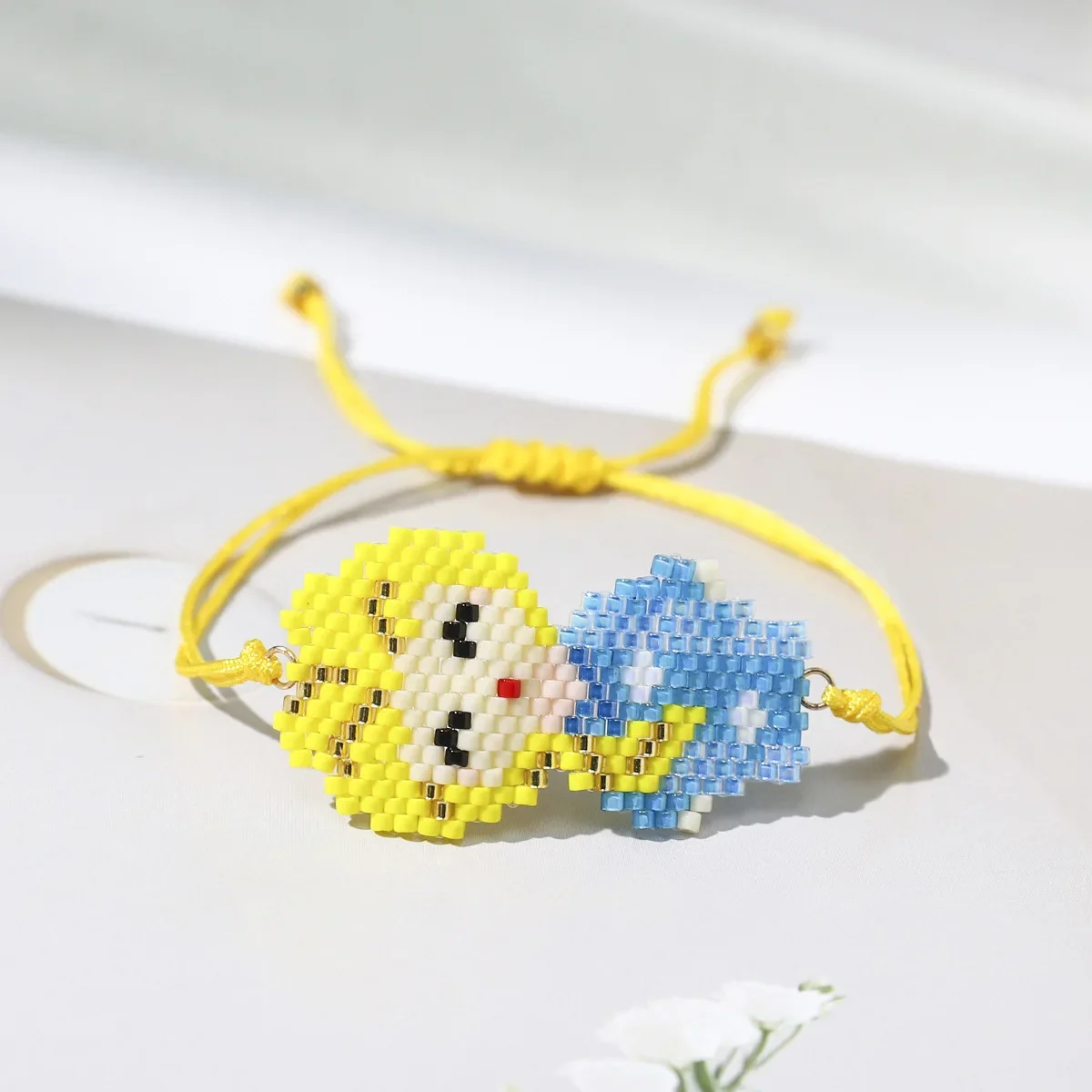 Rice bead bracelet Cute cartoon Originality Design Geometry Hand knitting Bohemia Adjustable Fashion Simple Beaded bracelet image 4