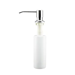 Deck Mounted Kitchen 350ml Soap Dispensers Stainless Steel Pump Black Finished for Built In Counter Top Dispenser