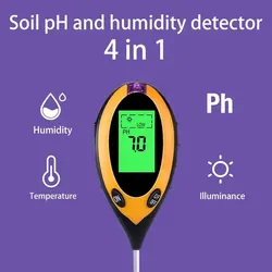 Soil PH and Humidity Tester Nutrient Water Tester High Precision Household Gardening Flower Grass Fertility Meter 1PC