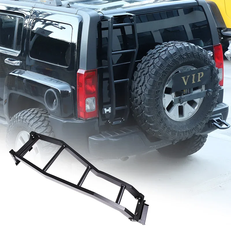 Per il 2005 2006 2007 2008 2009 Hummer H3 in lega di alluminio nero auto portellone posteriore scala strumento di arrampicata accessori esterni auto