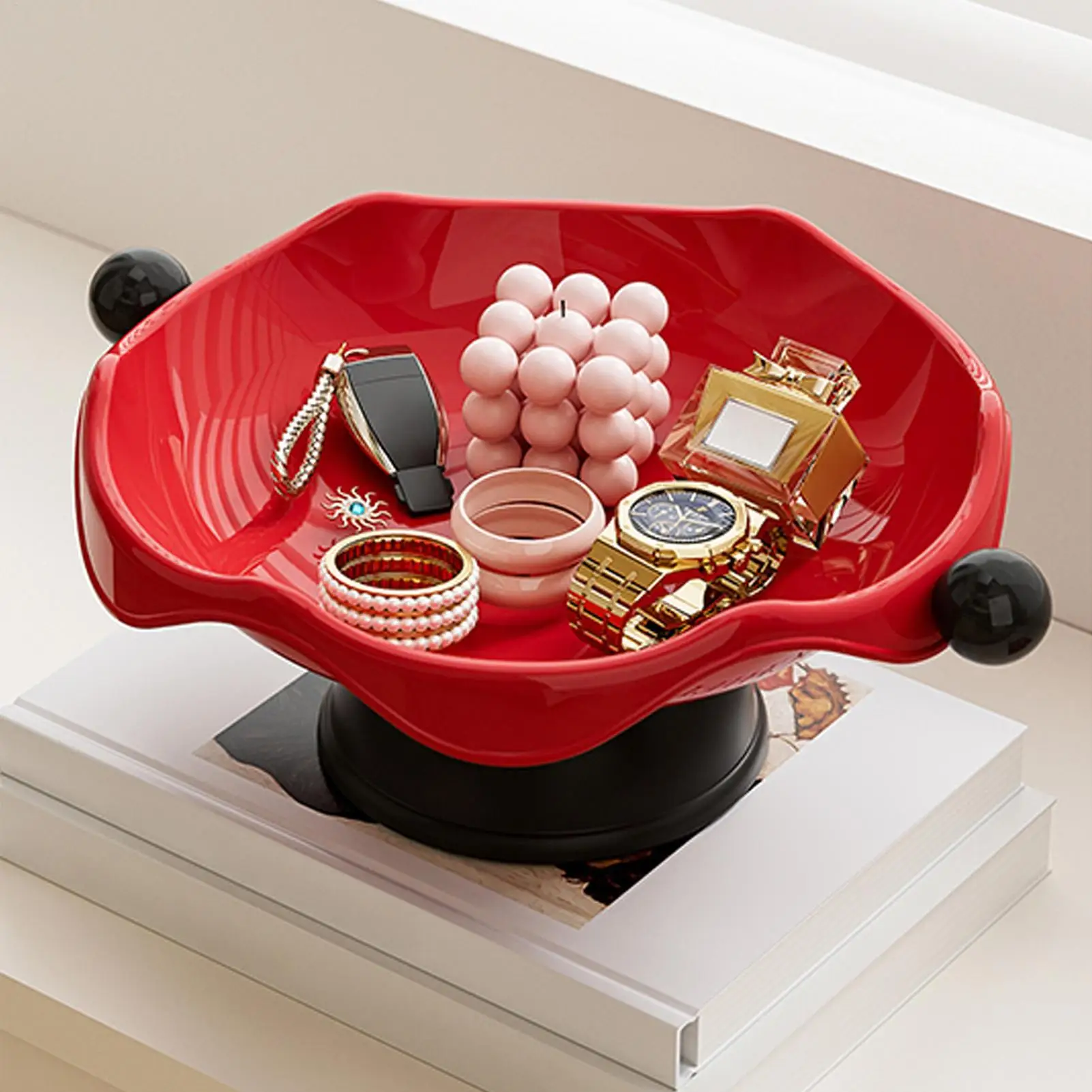 Fruit Holder With Draining Aesthetic Raised Base Display Decorative Fruit Serving Tray For Chocolate Dessert Cake Watch Key Home