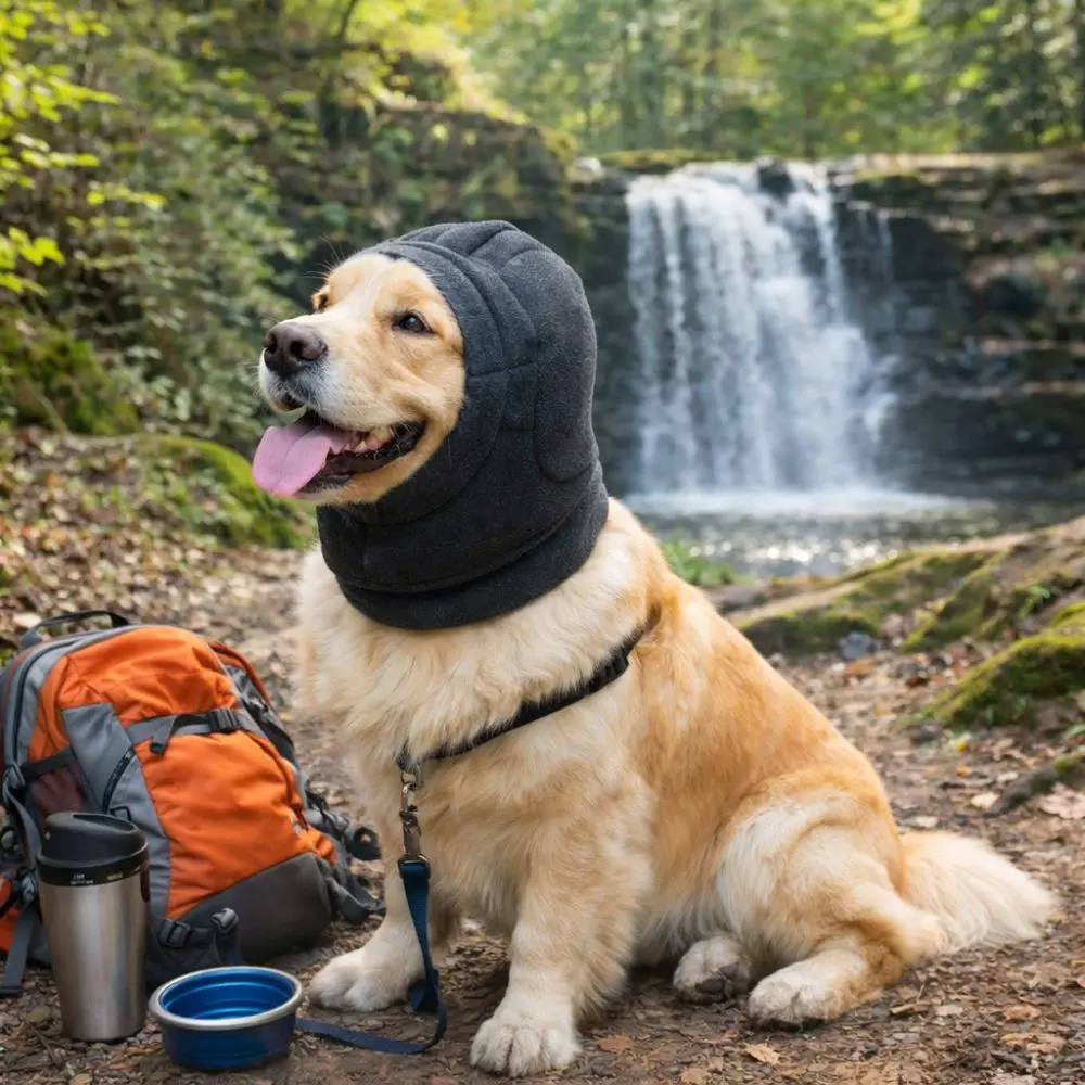 

Warm Dog Calming Earmuffs Cold-Proof Soft Adjustable Noise-Proof Earmuffs Elastic Band Solid Color Soundproof Dog Cover