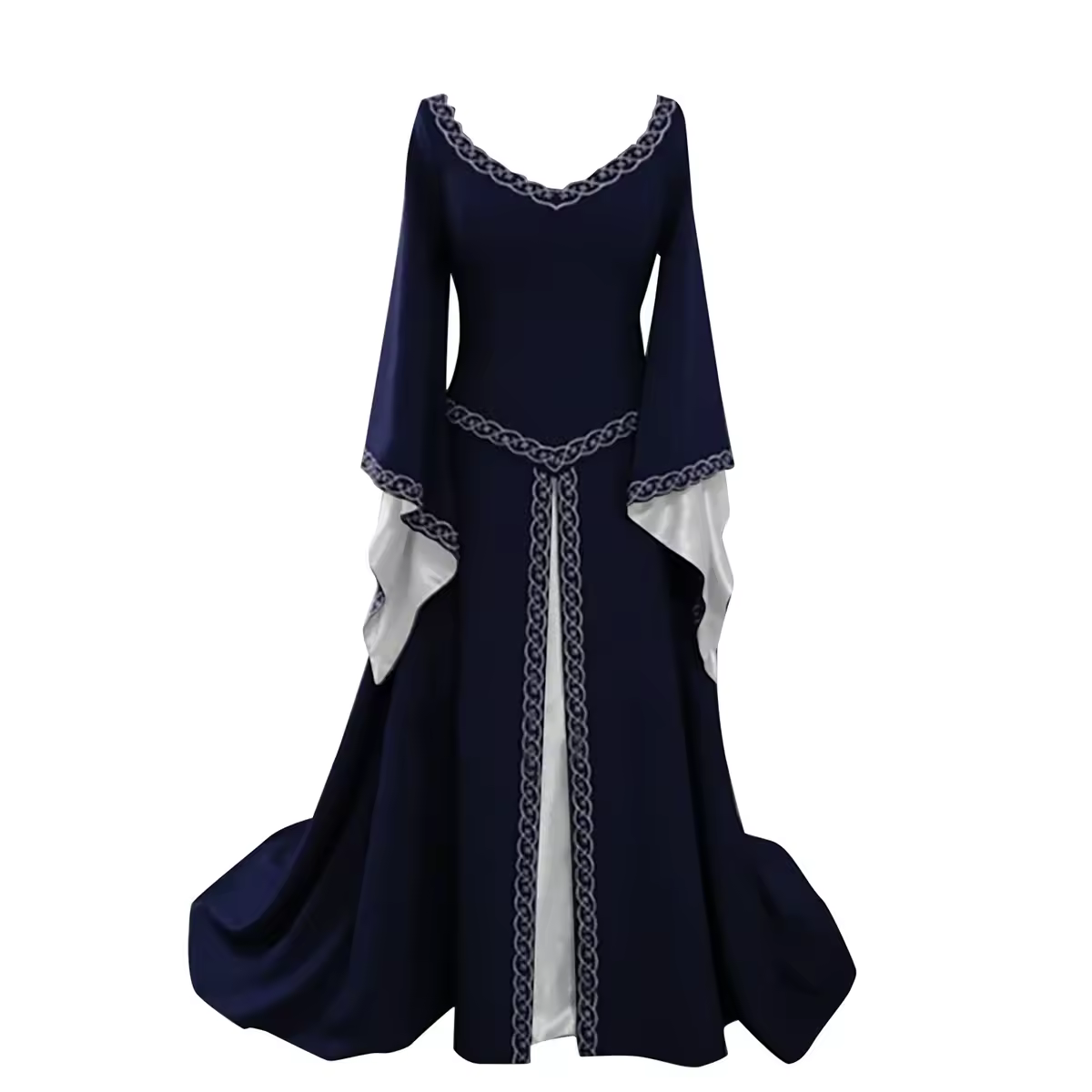 Vestido gótico Vintage, disfraces de Cosplay, Otoño Invierno, manga larga, vestido largo de bruja Medieval, Disfraces de Halloween, Vestidos de Fiesta
