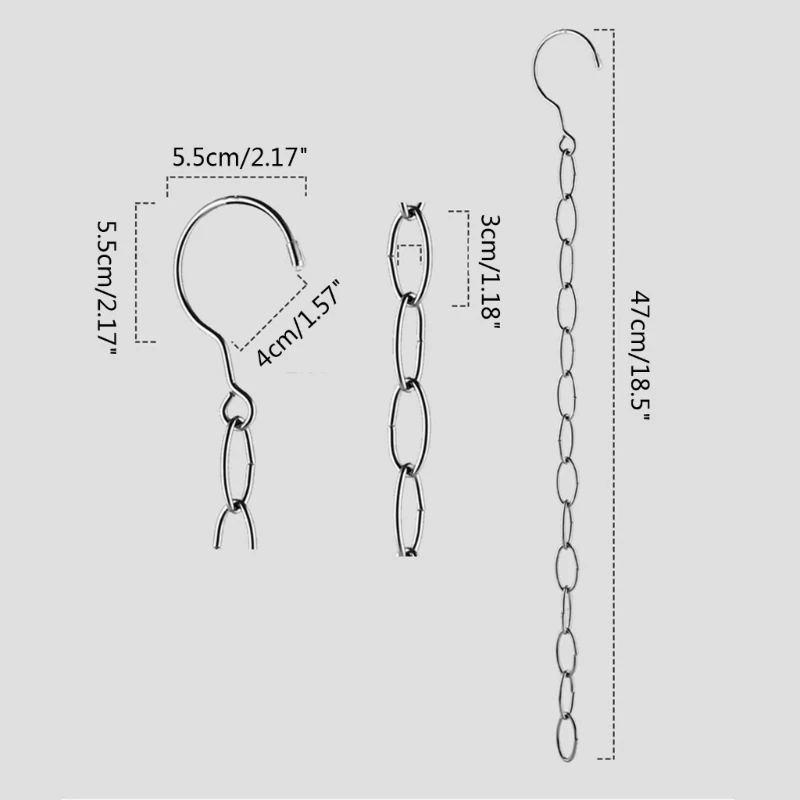 F92B Space Saving Colder Hanger Chain Chaine Closet Metal Ring