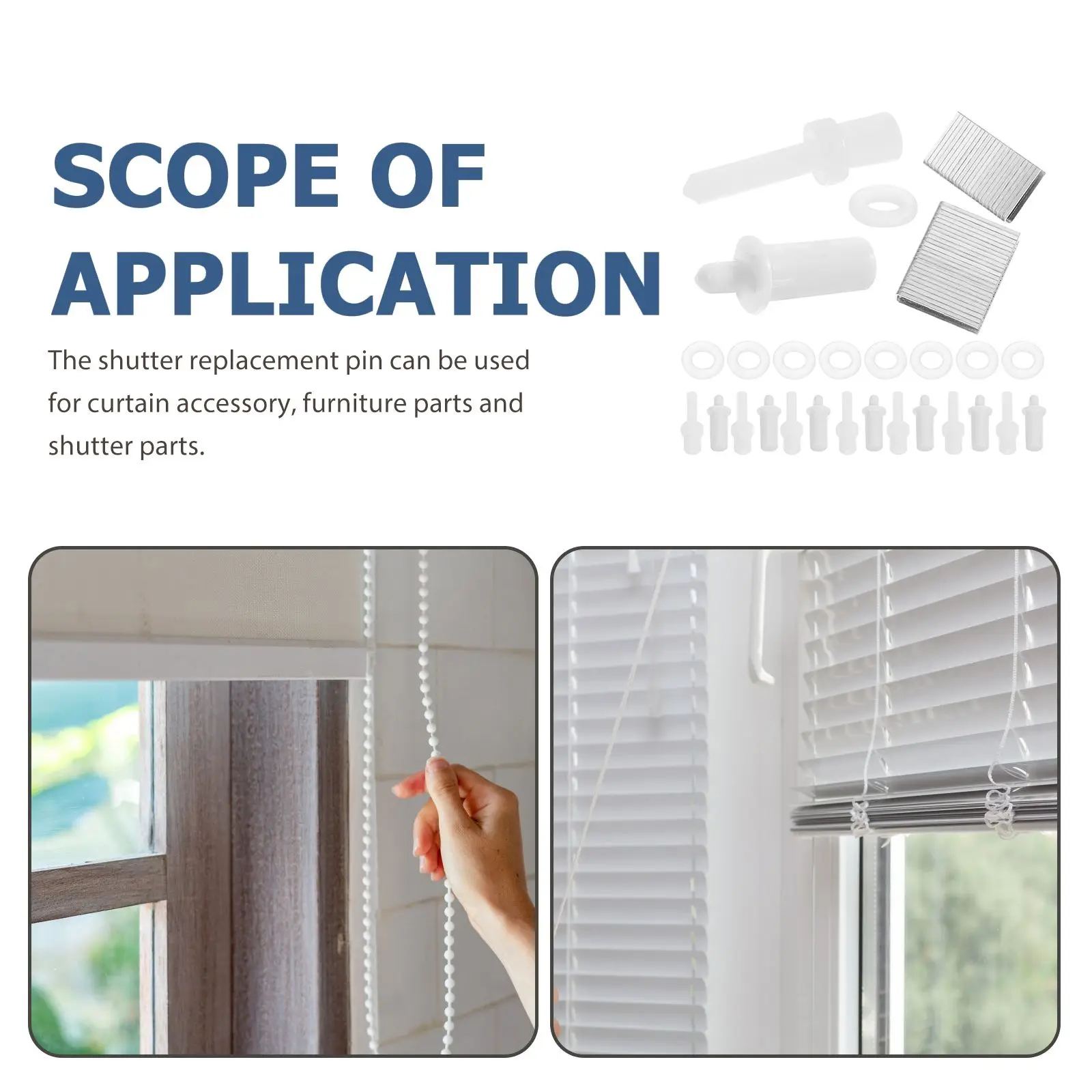 85pcs Shutter Repair Pins Plastic Telescopic Replacement Fasteners Louvers Parts Plantation Kit Window Blinds Fixing Hardware