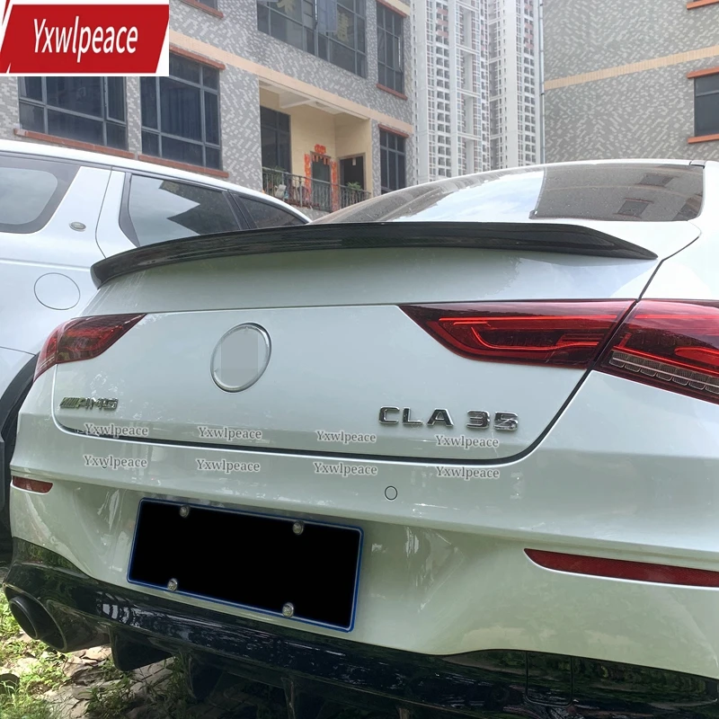 

For Mercedes-Benz CLA-class C118 CLA180 200 220 250 260 2020 2021 ABS Material AMG Style Rear Trunk Lip Spoiler Car Styling