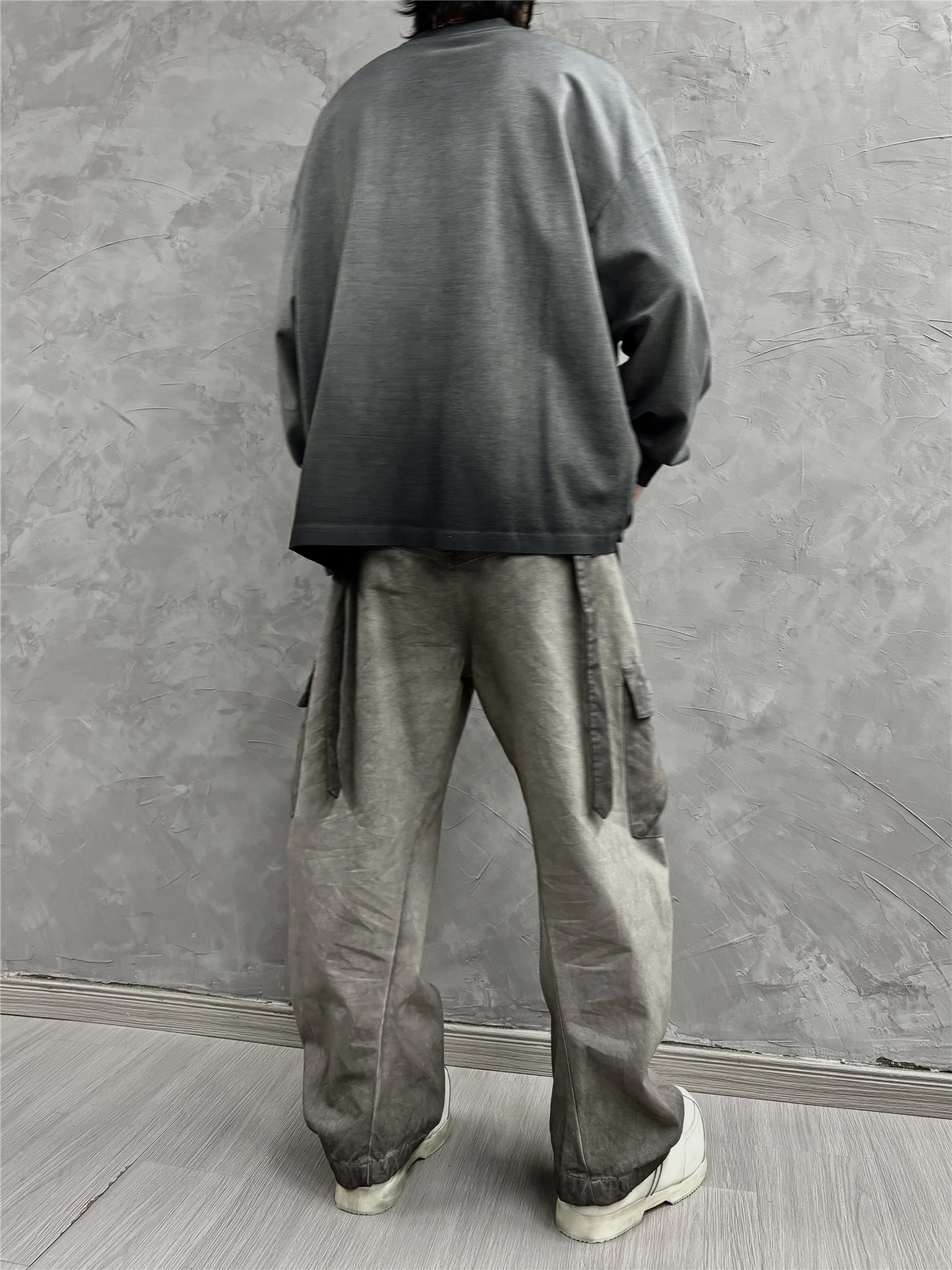 High Street Pioneer Wasteland Style Vintage Personalized Patch Pocket Work Pants Men's Fashionable Versatile Casual Pants