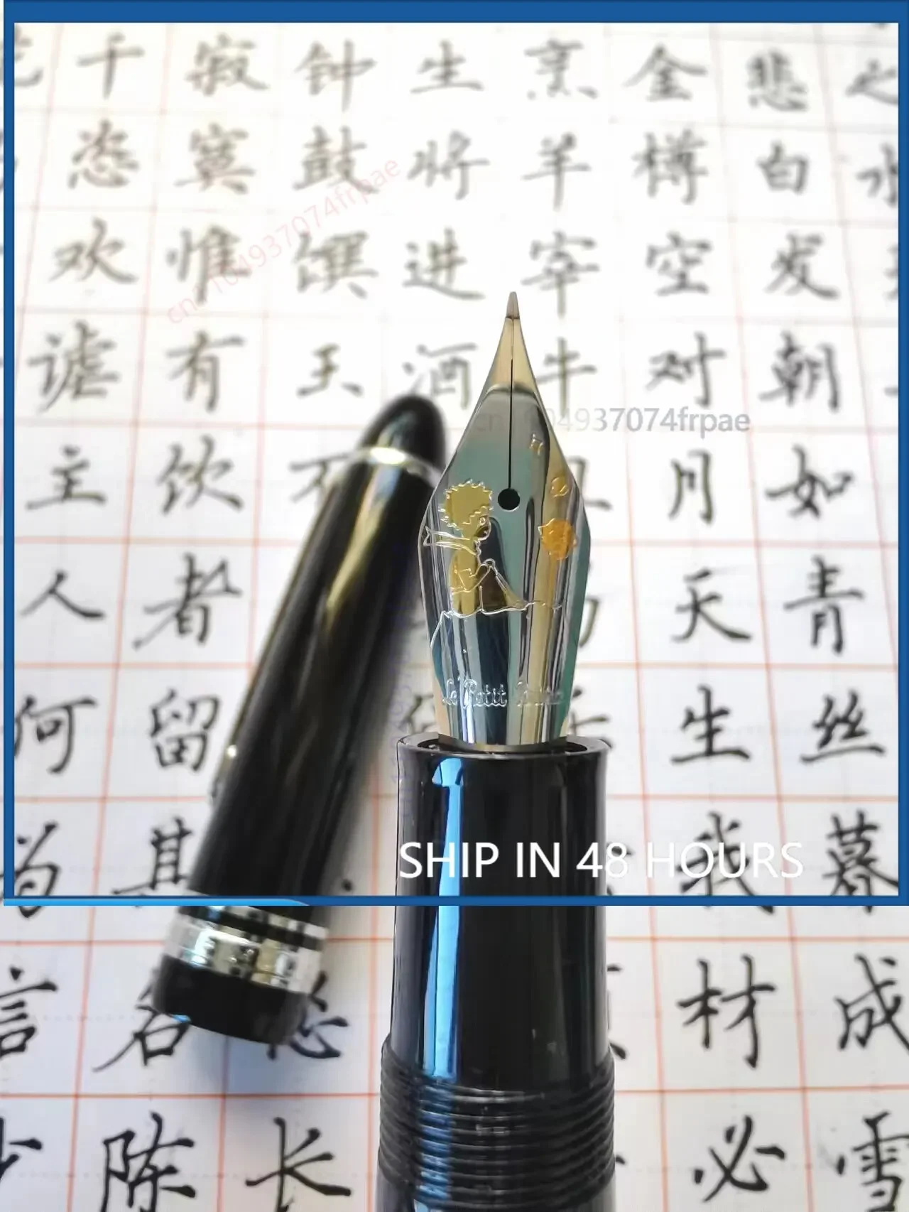 For MOONMAN P136 Adult Fountain Pen Copper Piston Ink Storage Detachable No.6 Broad Nib Office Stationery（Little Prince nib）