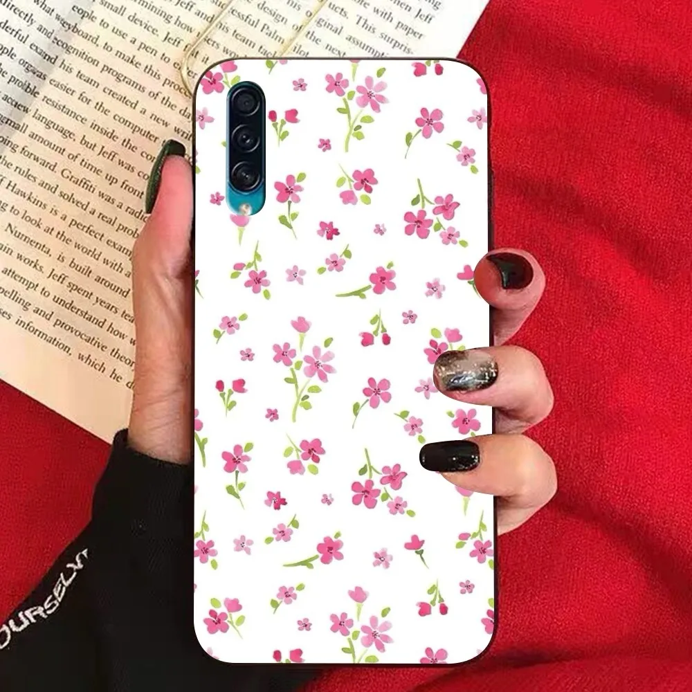 Funda de teléfono con patrón de flores para Samsung A 10 11 12 13 20 21 22 30 31 32 40 51 52 53 70 71 72 73 91 13