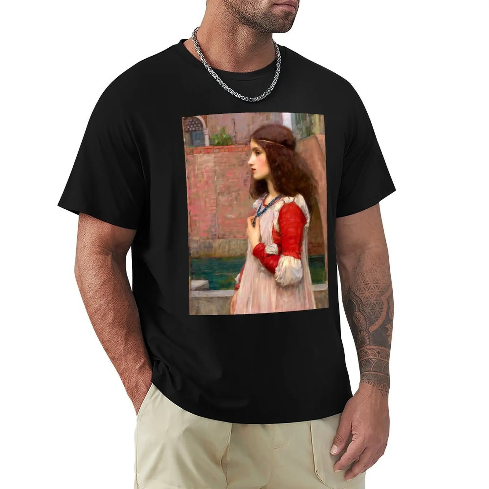 John William Waterhouse Juliet T-Shirt Work Wear Short Sleeve T-Shirt