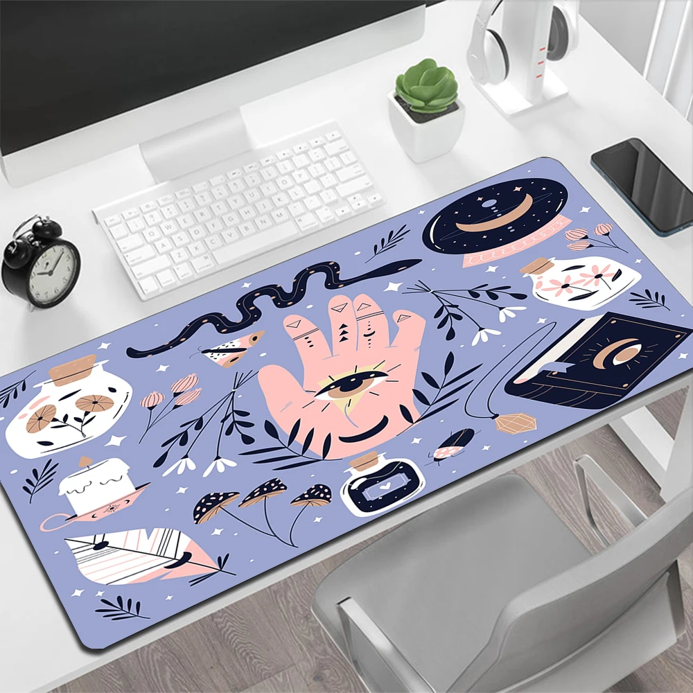 Witches Cat Moon Tarot Large Mouse Pad Gaming Mouse Pad PC Gamer Computer Mouse Mat Big Mousepad XXL Keyboard Desk Mat Mause Pad