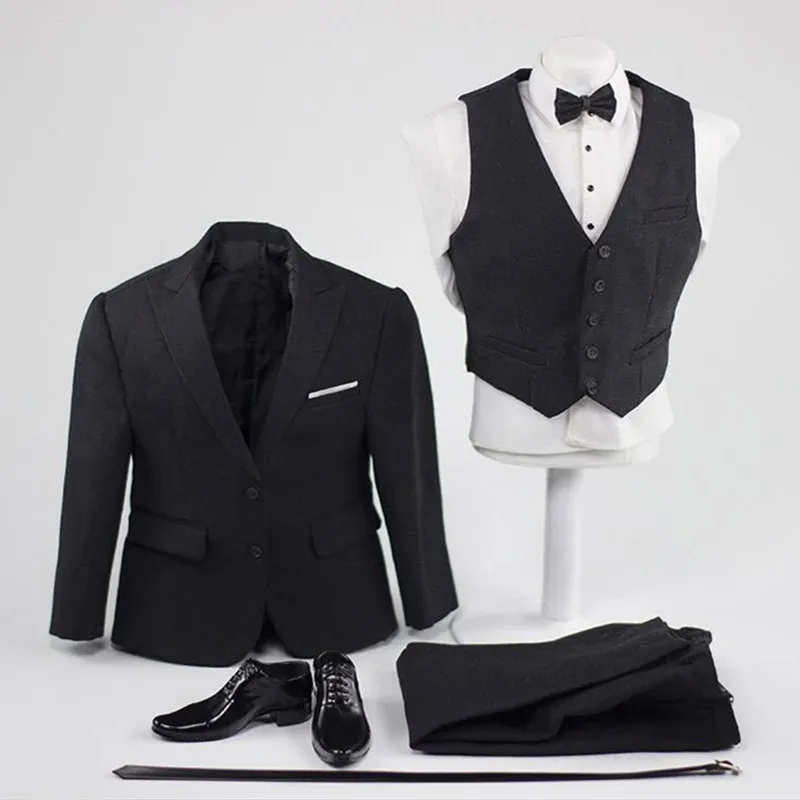 

CEN-M04 1:6 Scale Male Clothes Business Uniform Gentleman Black Suits Fit 12'' PH TBL Action Figure Body Accessories Toys Dolls