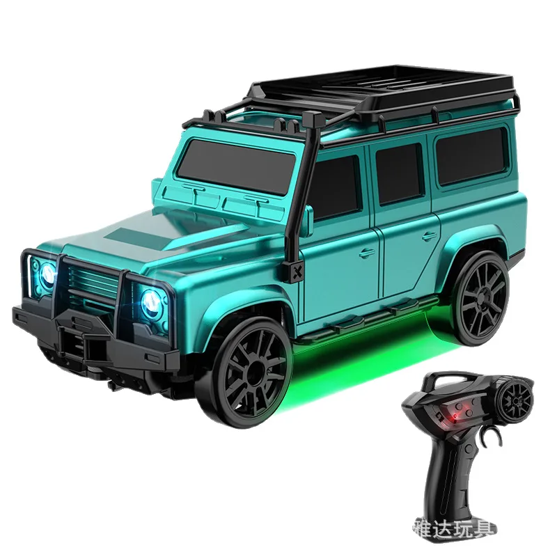 Coche de deriva con control remoto a escala 1:64, tracción en las cuatro ruedas, juguete de escritorio de simulación de proporción completa para niños, 1/64