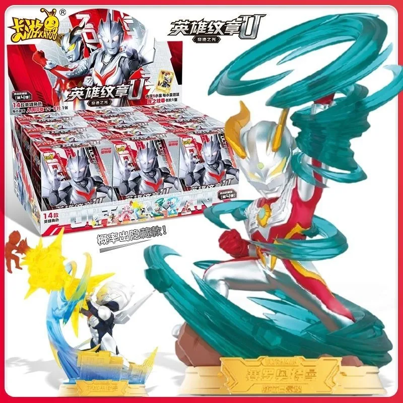 KAYOU Genuino Ultraman Hero Emblem Series Doll Seal Collezione Card Noa Flash Card Anime Periferica Collezione di carte regalo