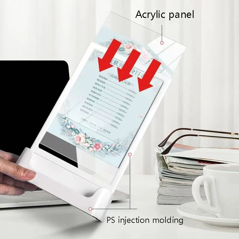 A4 Multifunctional Price Display Stand High-End Restaurant Commercial Office A5 Display Stand Vertical Catalog Table Sign