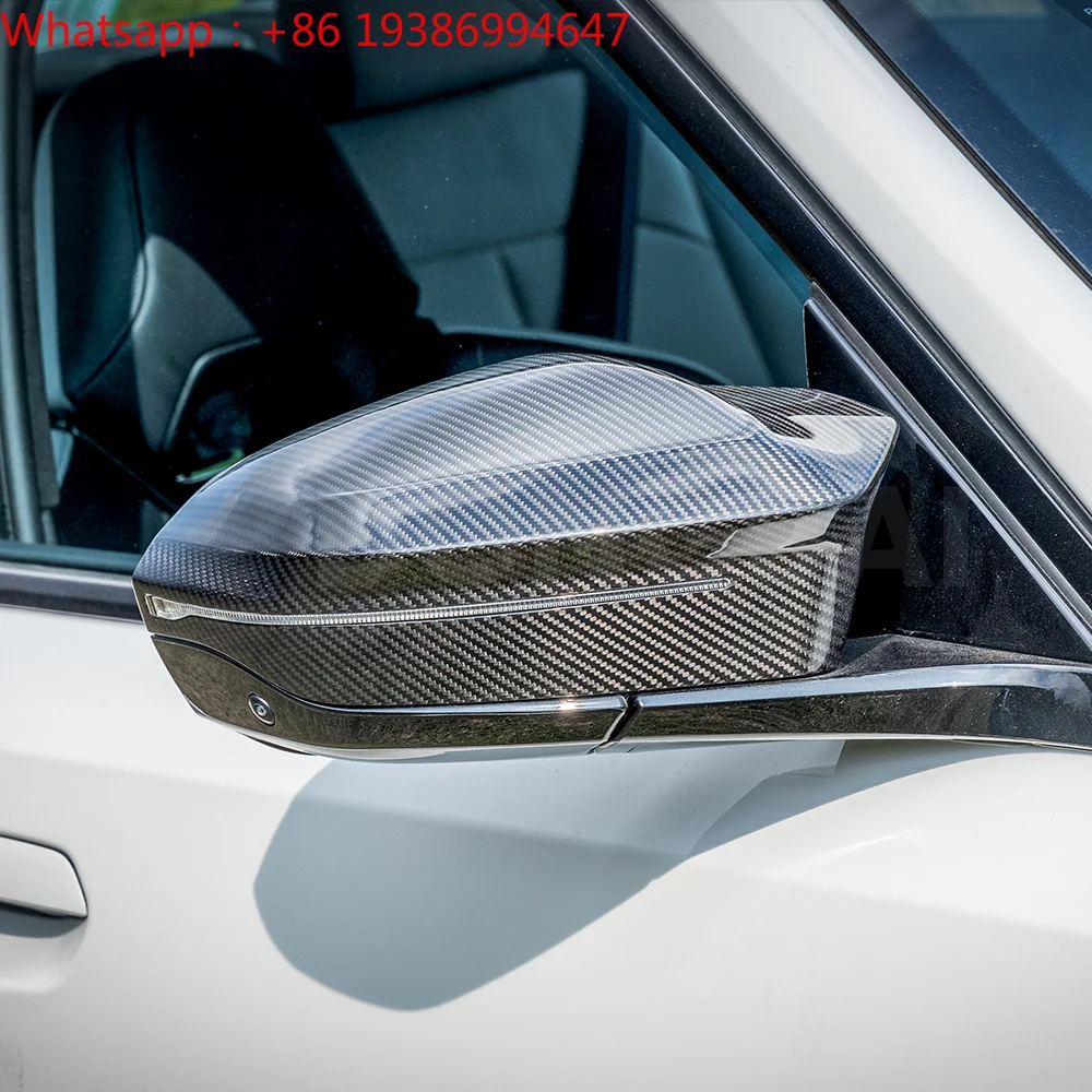 For RHD M5 Style Dry Carbon Fiber Mirror Caps for BMW G60 G61 G68 G90 G99 G70 2024+