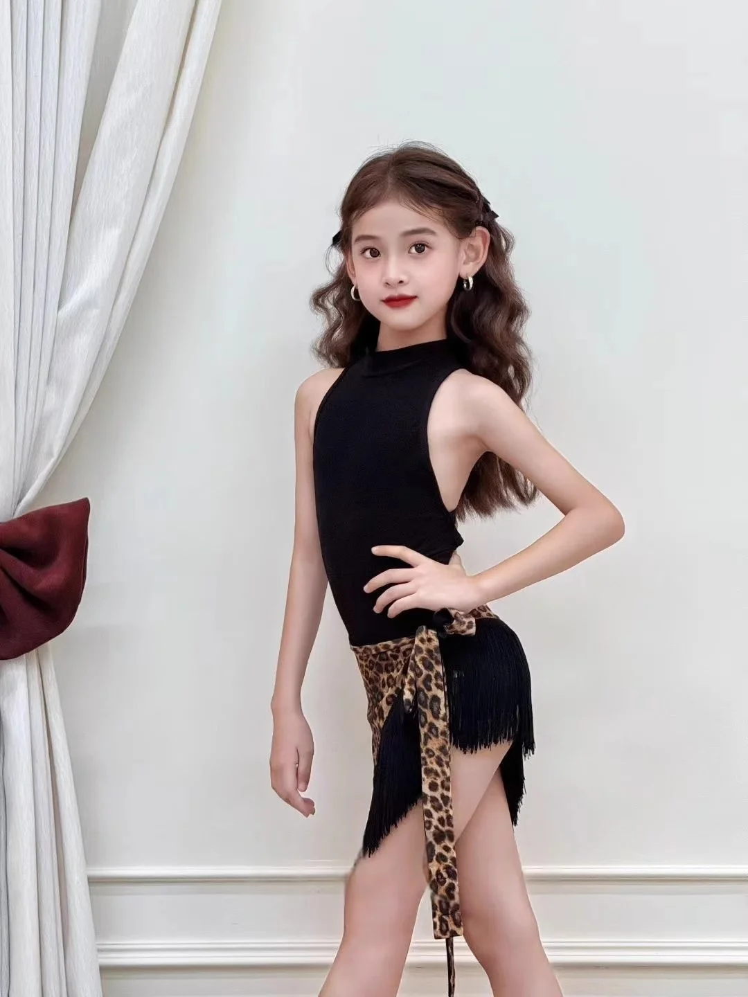 2025년 신상 라틴 댄스 공연 드레스 여성용 섹시한 야외 연회장 파티 스포츠 연습용 블랙 볼 이브닝 드레스