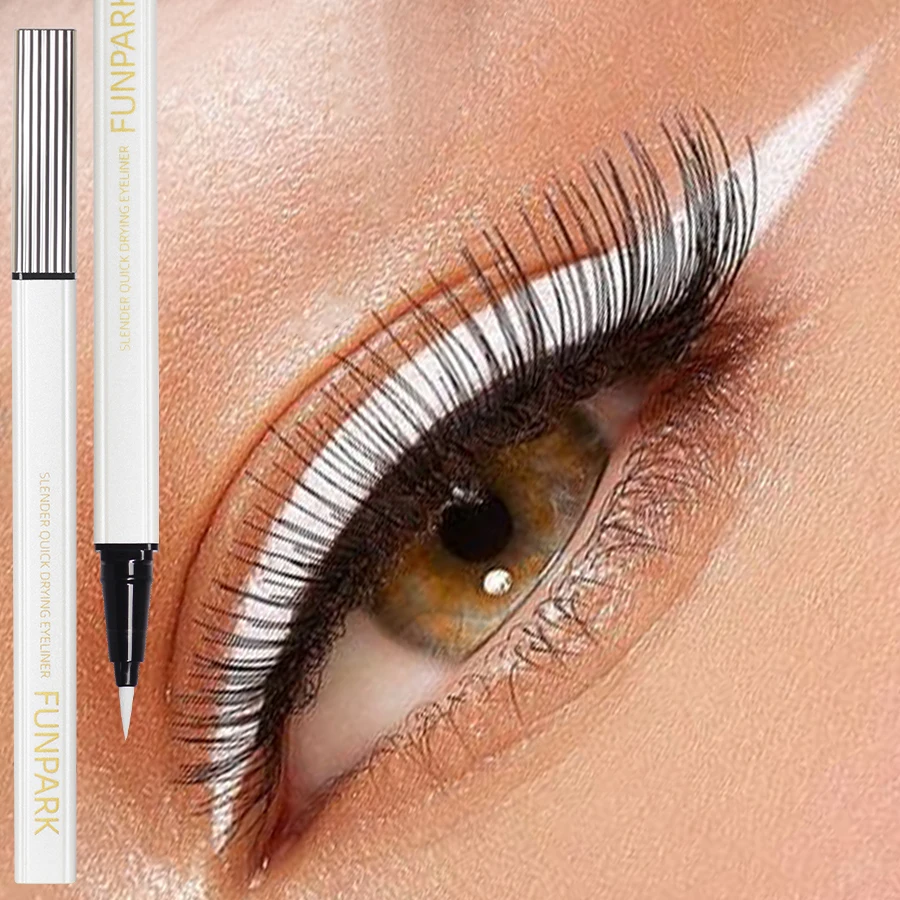 1 قطعة قلم كحل سائل أبيض ماتي طويل الأمد مقاوم للماء قلم تحديد العين التجفيف السريع غير لطخة ماكياج العين للنساء مستحضرات التجميل #3