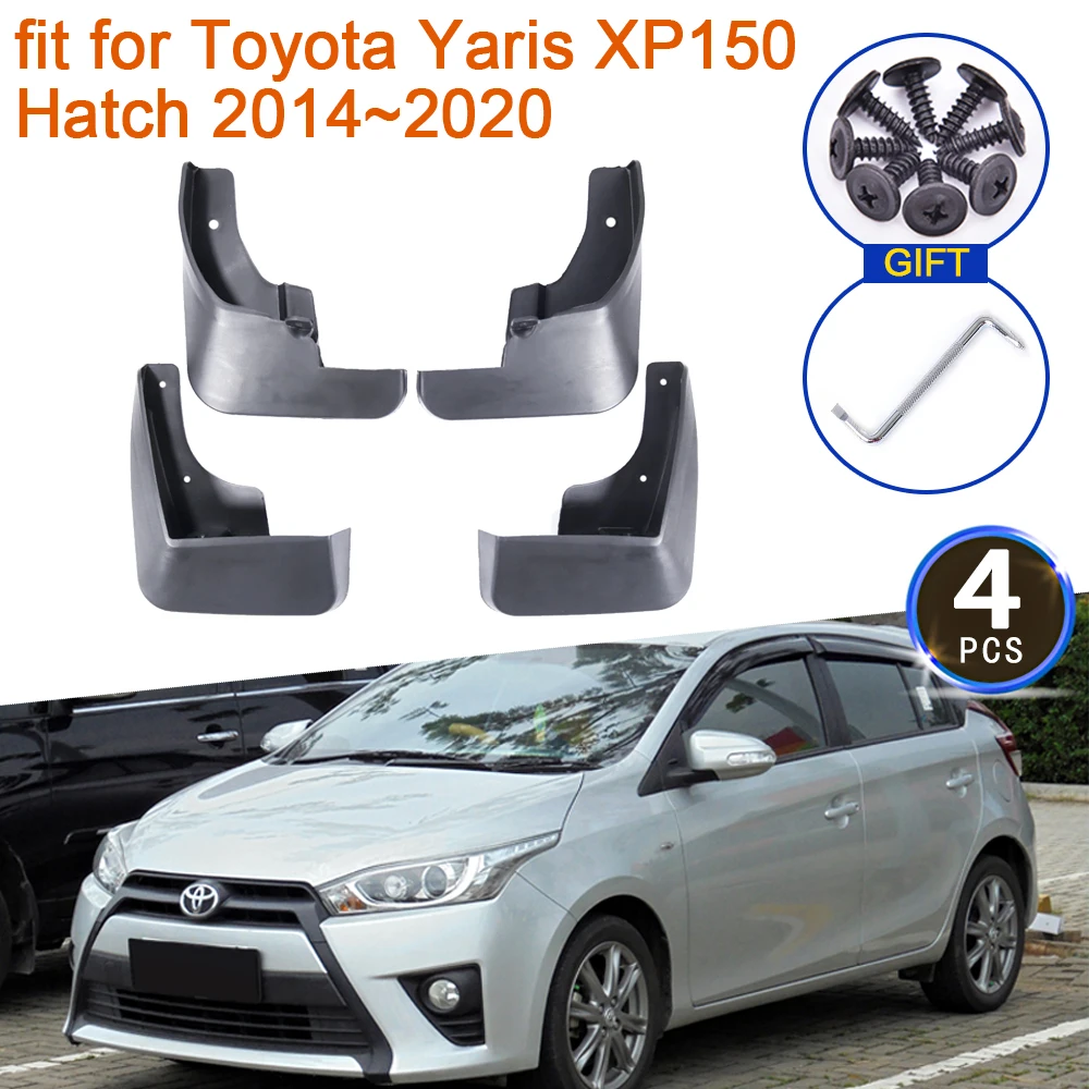 

4x Mud Flaps for Toyota Yaris 2019 Vios Hatchback XP150 2014~2020 2018 Accessories Mudguards Fender Splash Guards Flap Rear Auto