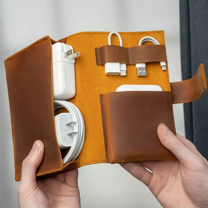 Aangepaste gepersonaliseerde mobiele telefoon tablet datakabel opbergtas draagbare reizen camping outdoor power bank beschermhoes