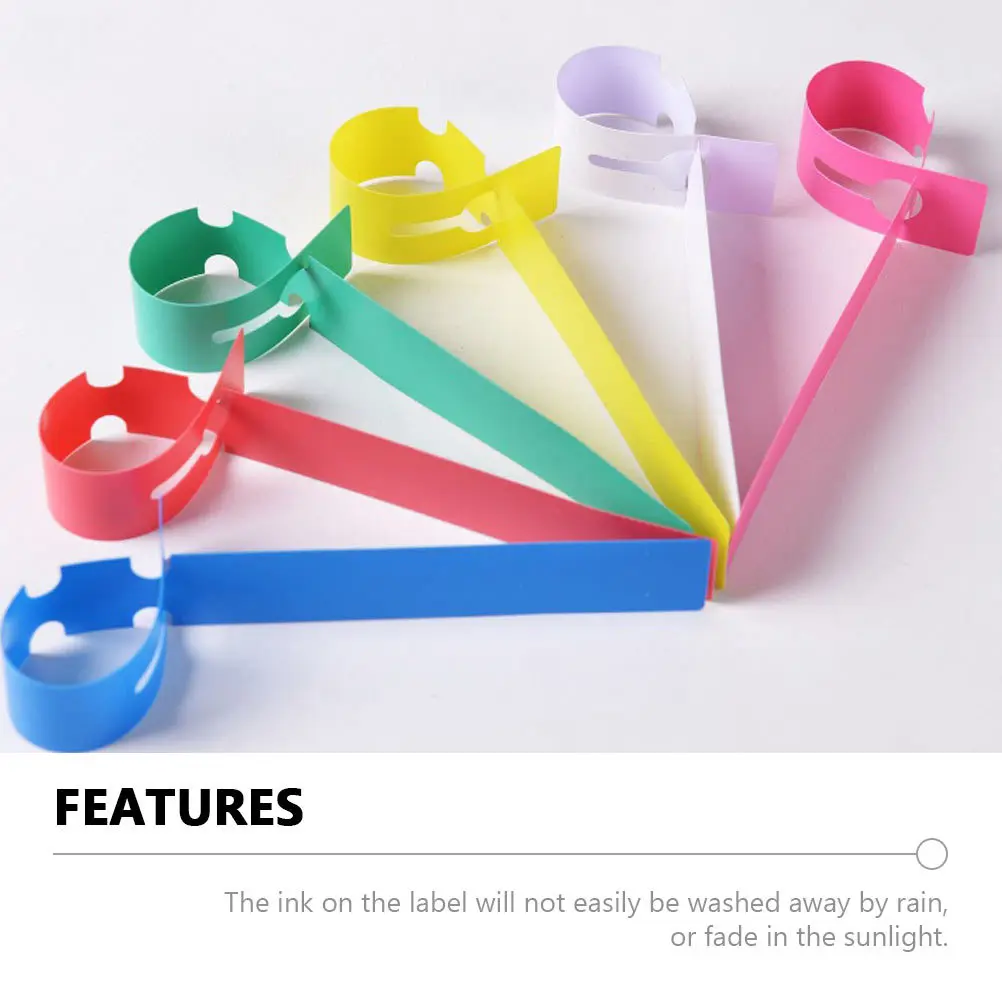 

Plant Label Ring Buckle Sign Plastic Tags for Labeling Vegetable Pvc Waterproof