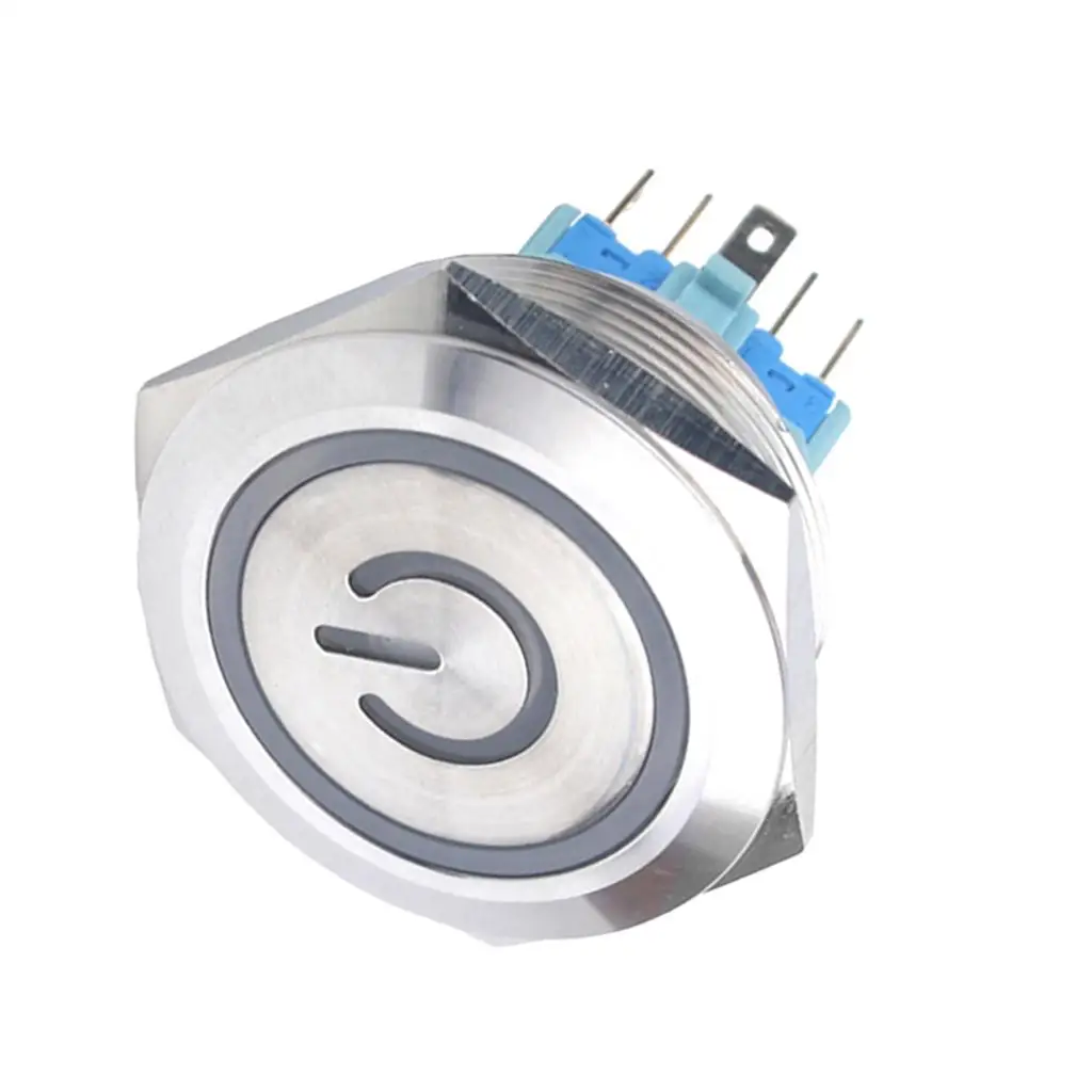 

Металлический кнопочный мгновенный переключатель, 12 В, 1 НЗ, диаметр монтажного отверстия 30 мм