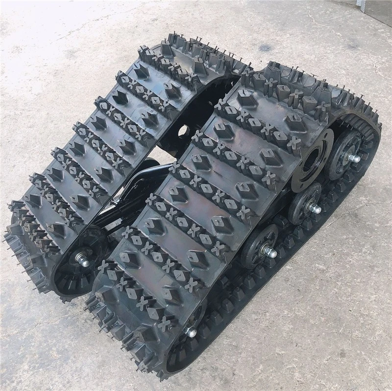 

Suitable for refitting accessories of four-wheeled snowmobile big bull ATV, and anti-skid triangular crawler sled tire.