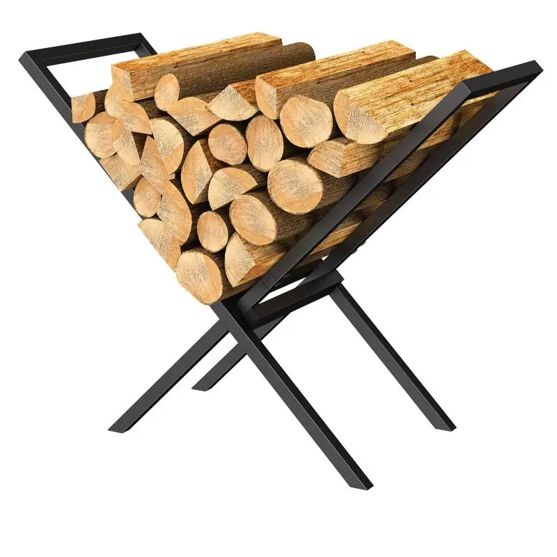 

Firewood Rack Indoor for Fireplace Wood Storage,X-Shaped Firewood Log Holder OutdoorHeavy Duty Log Stacker Stand Storage Carrier