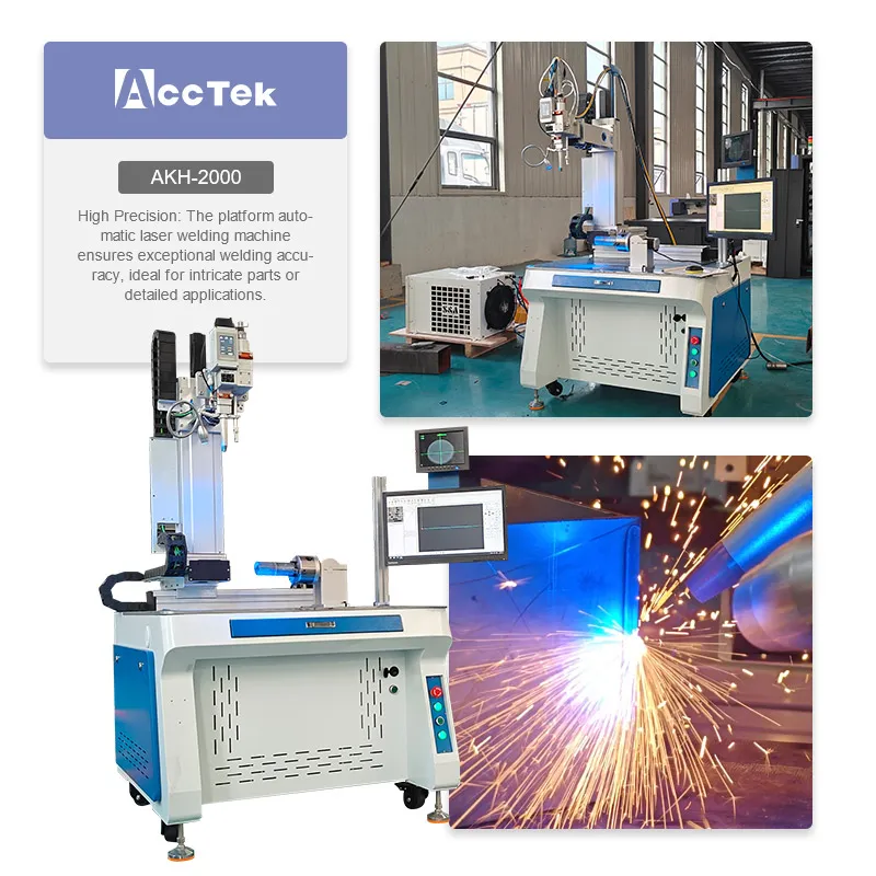 Efficient Platform Automatic Continuous Iron Fiber Laser Welding Machine With Portable Welding Table With accessories