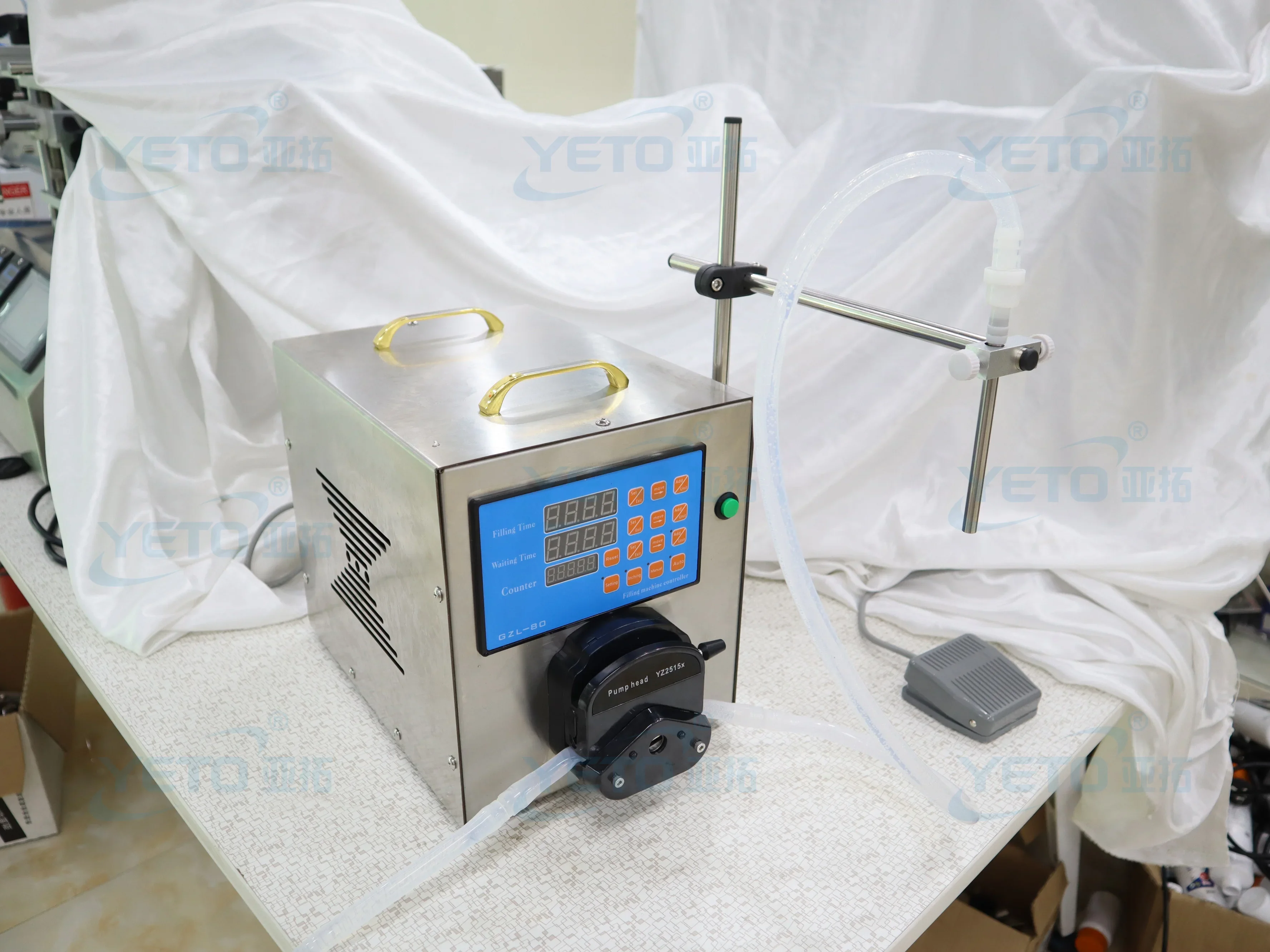 Semi Automatic Peristaltic Pump Sauce Cosmetic Lotion Cream Bottle Oil Perfume Filling Machine