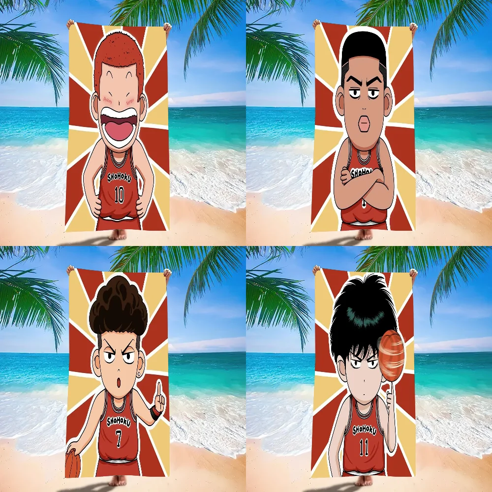 

Adventure anime SLAM DUNK Towel Beach Towel Large Size Outdoor Travel Camping Absorbent toallas Towels Summer Swimming