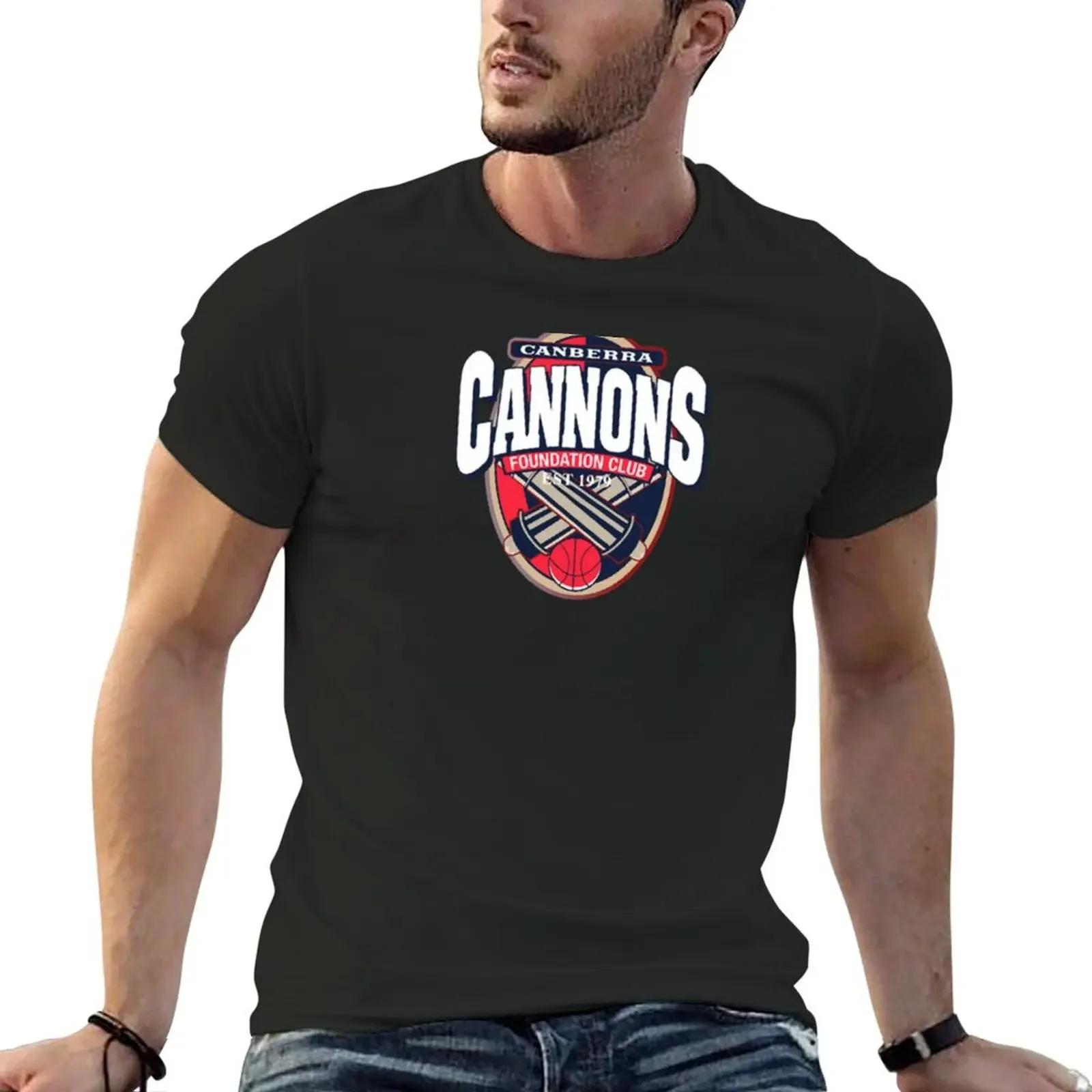 The Cannons Logo เสื้อยืดกราฟิกเสื้อยืดเสื้อผ้าวินเทจเสื้อยืดขนาดใหญ่บุรุษเสื้อยืดแพ็ค