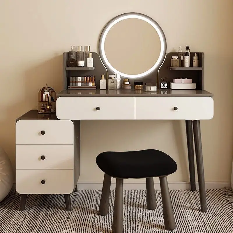 storage chest integrated desk dresser Dresser bedroom simple modern cosmetic cabinet 2025 new small