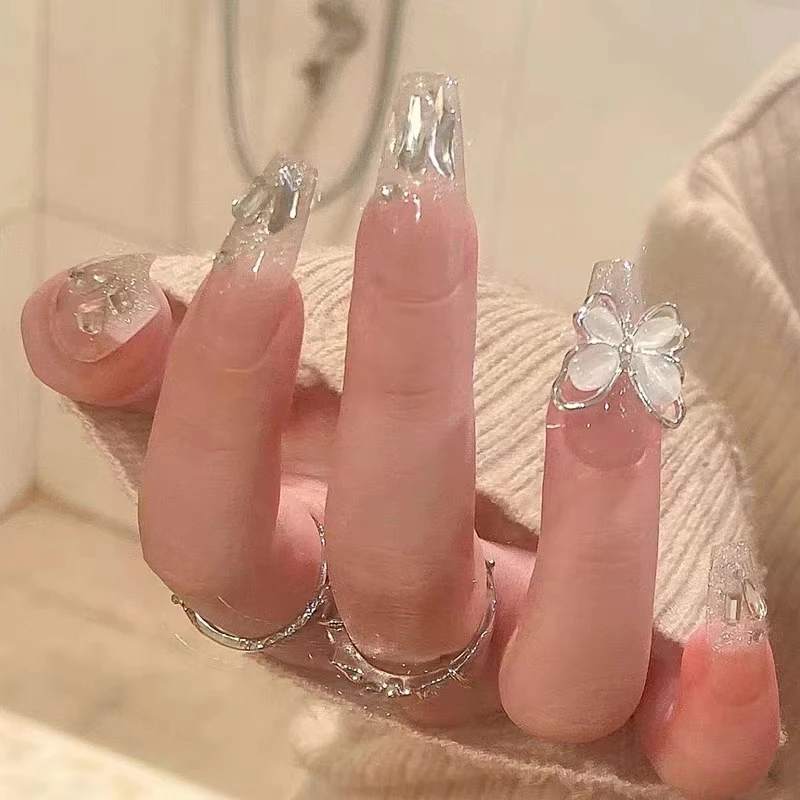 Diamantes de imitación de aleación 3D para decoración de uñas, 10 piezas, mariposa hueca, joyería artística de lujo, superpurpurina, accesorios para uñas