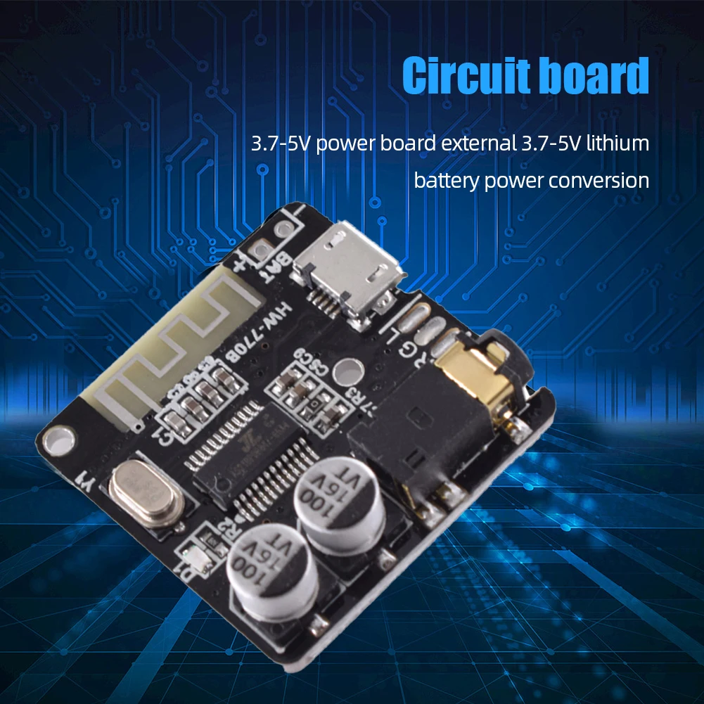 MP3 Lossless Decoder Board Bluetooth-Compatible 4.1/5.0 3.7-5V MP3 Format Decoder Board 3.5mm Audio Aux Micro USB 5V Powered