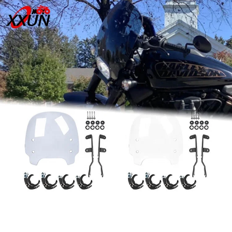 XXUN Motorcycle Windshield With Bracket for Harley Sportster S RH1250S 2021 2022 2023 Windscreen Deflector Accessories