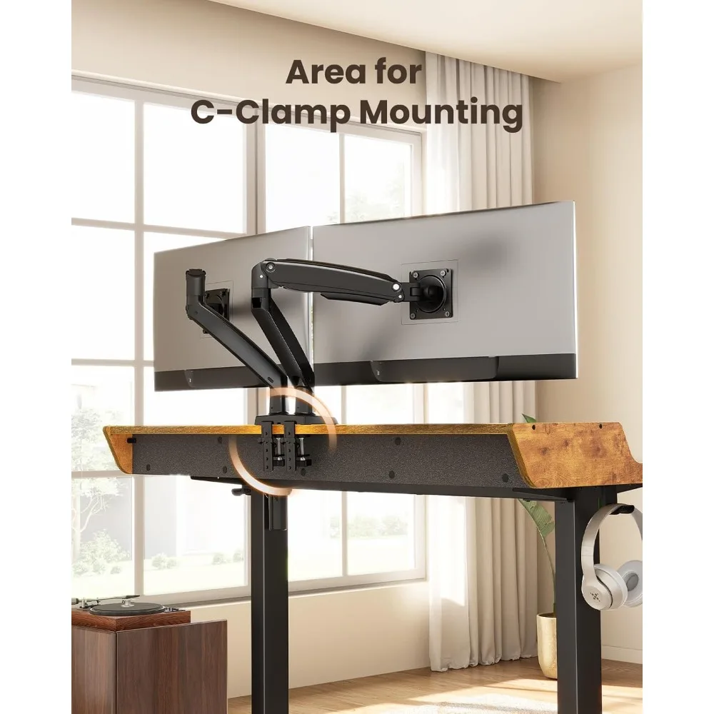 ErGear Electric Standing Desk with Drawers, 48″ x 24″ Gaming Desk with Monitor Stand, C-Clamp Mount Compatible, Home Office