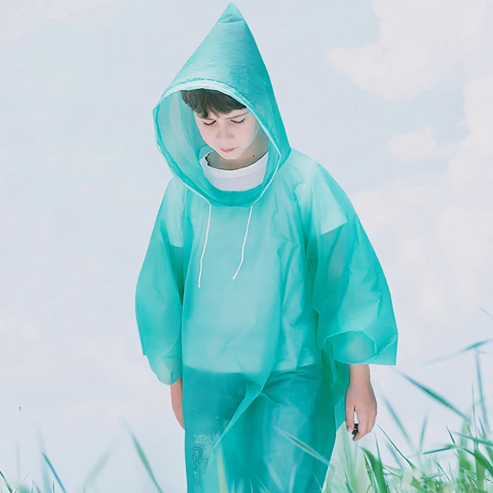 didyou Ponchos Family Pack, Ponchos de Lluvia para Adultos y Niños, Desechables o Reutilizables, con Capucha con Cordón, Paquete de 5