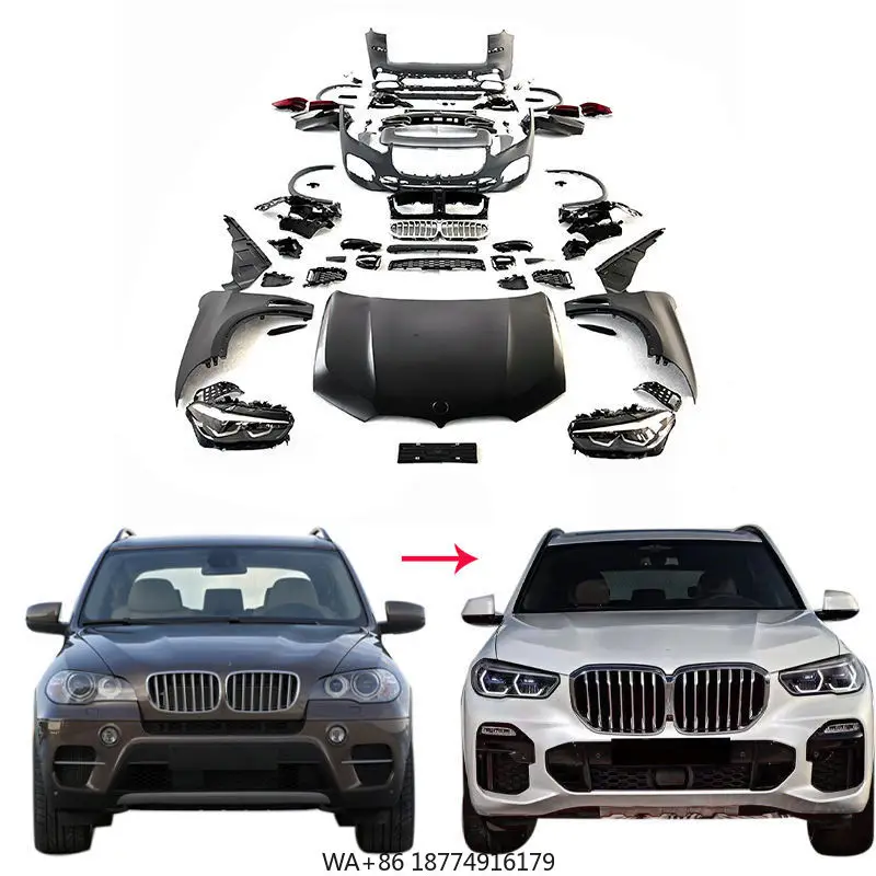 

Car Upgrade Kit Front Bumper Auto Facelift BodyKit Front Bumper Conversion Modified Body Kit for X5 E70 to G05 Kit