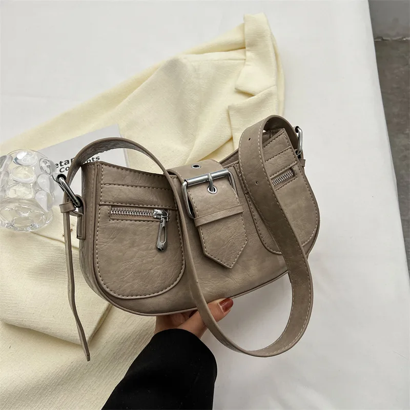 Korean Vintage Trendy Chic Casual Crossbody Bags All Match Elegant Simple Handbags Women Office Lady Shoulder  Y2k Aesthetic