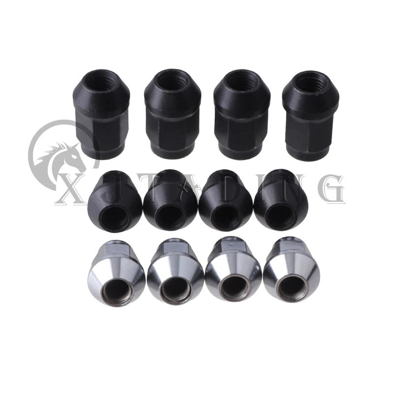 4Pc M10x1.25/M12x1.5 Lug Nut Wheel Hub Nut For Huansong HS ATV Scooter Buggy UTV Quad Bike Vehicle Moto Alloy Aluminum Rim Wheel