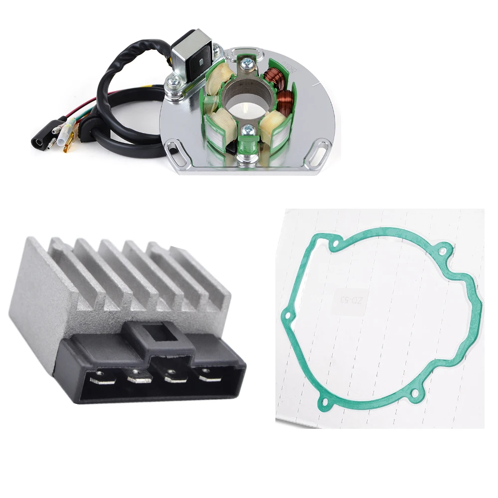 

Stator Coil Regulator Rectifier Gasket Kit for K-TM 250 2k-2 EXC SX MXC EXE EXC Six Days 250 300 380 SX 50339004100 50311034000