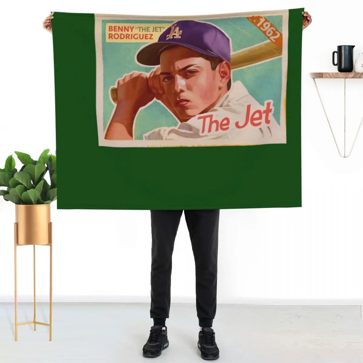 Sandlot (Benny The Jet) Throw Blanket Soft Solid Color Blanket for Couch Bed