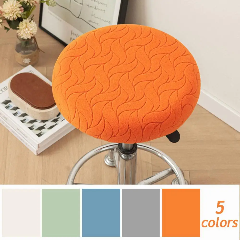 بار غطاء البراز لينة المخملية غطاء كرسي مستدير للإزالة البراز الغلاف مقهى غطاء البراز عدم الانزلاق وسادة مقعد حامي #2