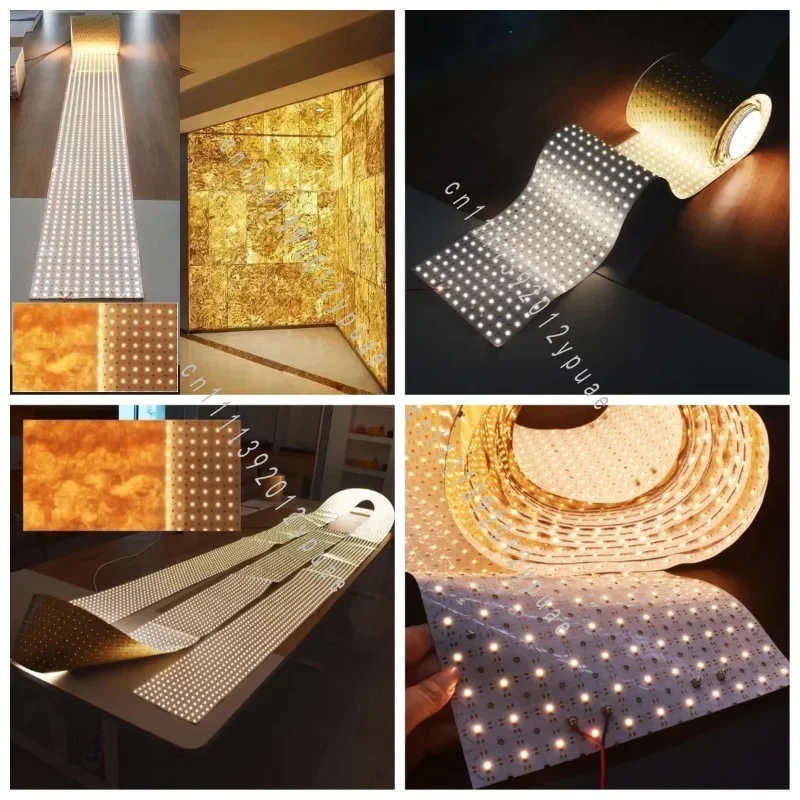 Ultra Slim Super Long 10M 10000mm LED Sheet Panel DC24V Ultra-thin LED Light Sheet for Marble Countertop Cabinet Backlighting