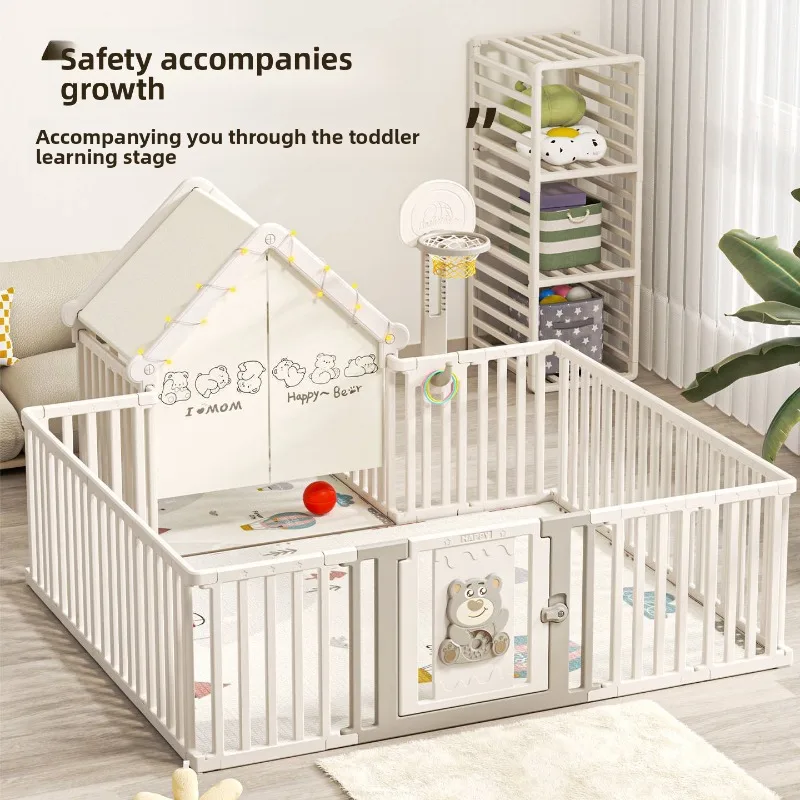 Indoor Kids Playhouse Baby Toddler Plastic Play Fence Living Room Guard Rail Home Children's Game Fence Baby Playpen Baby Fence