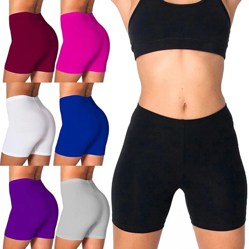 Ladies Outdoor exercise Biker Shorts Summer Cycling Shorts Stretch Basic Short Hot Sports Shorts Soft wear Shorts women Bottoms