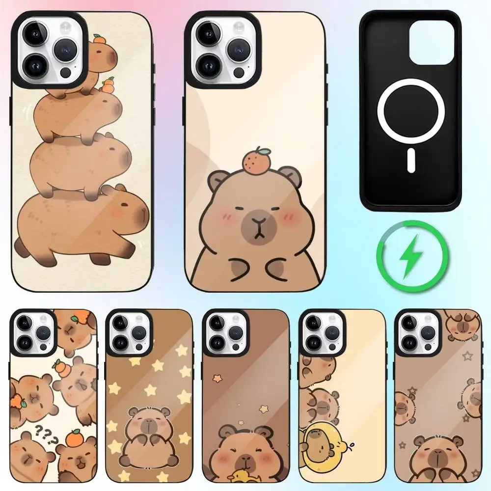 

Funny Capybaraes Phone Case For iPhone17,16,15,14,13,12,11 Plus,Pro Max Magnetic Magsafe Wireless Charging