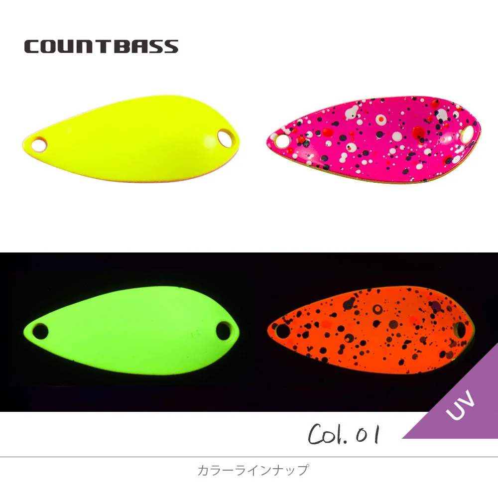 COUNTBASS 3/32oz 2,5g Forellenlöffel mit Widerhaken, UV-Farben, Angelköder, Köder für Hecht und Angler – Detail 8